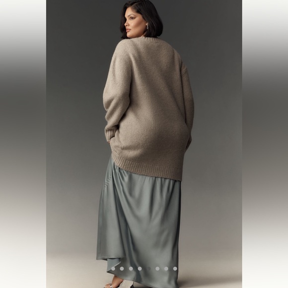 By Anthropologie long sleeve Twofer Sweater slip midi dress - Picture 9 of 14